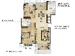 海尔山海湾 C6-双阳台精致 2室2厅1卫1厨100.31㎡