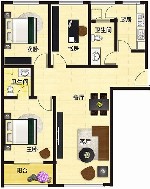 亿路发阳光景园二期 户型－D 3室2厅2卫