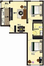 亿路发阳光景园二期 户型－J 2室1厅1卫