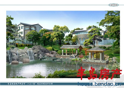 跌泉飞瀑透视图