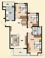 金光丽园 cb户型 3室2厅1卫1厨109㎡