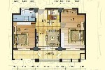 启城福邸 1#商住寓所1-E户型 2室2厅83.55㎡