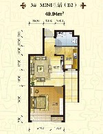 启城福邸 3#MIMI生活B2 1室1厅1卫49.94㎡