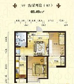 启城福邸 5#温馨两房B2 2室2厅1卫65.49㎡