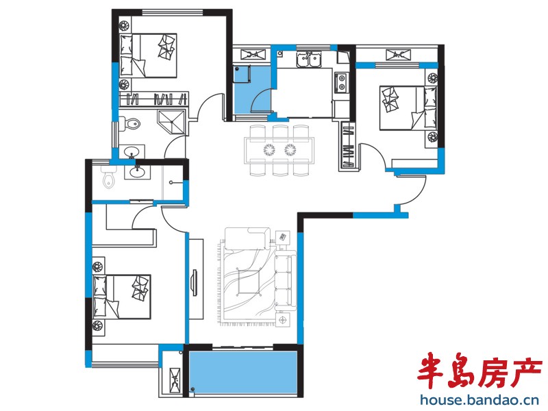 明辉星光之城 狮子座户型 3室2厅2卫118㎡.jpg