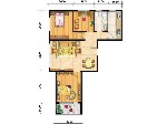 康大凤凰国际 L户型 3室2厅1卫108.54㎡