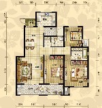 中冶圣乔维斯 18号-3－1户型 3室2厅2卫123.32㎡