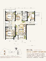 万科城东京街区3D户型 三室两厅一卫 108㎡ 