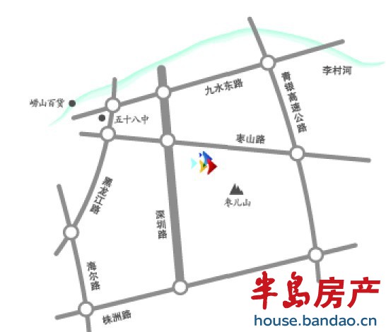 鲁信南海花园区位图