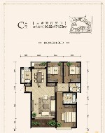 湾上C户型3室2厅2卫 166.92㎡