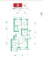 TAHA时区D户型3室2厅1卫1厨 119.00㎡