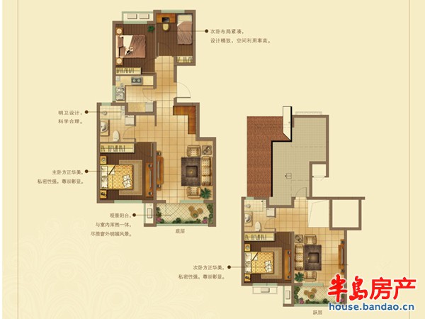 B户型4室2厅2卫1厨 140.00㎡