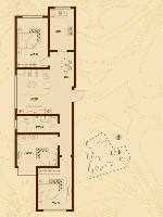 东方公园世家3-A典范世家户型3室2厅1卫 119.00㎡