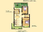 和达和城二期多层22-27号楼E户型2室2厅 89.00㎡