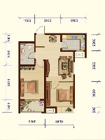 2—E户型2室2厅1卫1厨 76.02㎡
