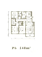 青岛印象山户型图2室2厅2卫1厨 148.00㎡