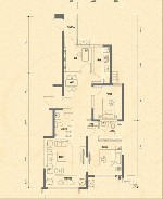 盛世美邦3-B户型户型图3室2厅2卫1厨 116.62㎡