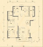 盛世美邦3-C户型户型图3室2厅2卫1厨 120.49㎡