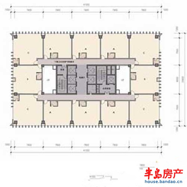 卓越世纪中心·卓越大厦塔楼标准层平面