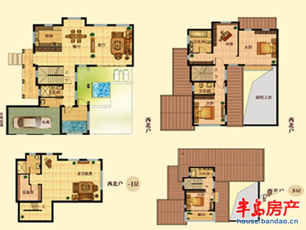 海信温泉王朝二期HY西北户4室2厅4卫1厨 272.00㎡