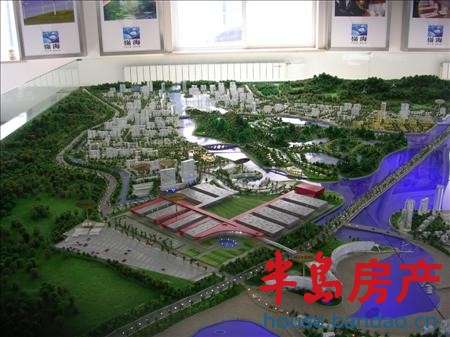 岭海售楼处沙盘实景图