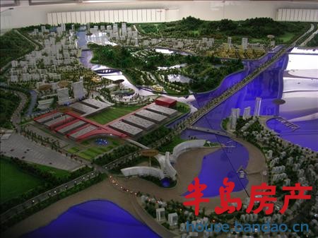 岭海售楼处沙盘实景图