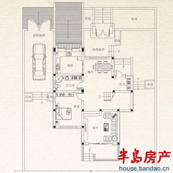 一山一墅 d9一层 249㎡