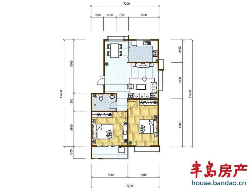 中国铁建岸芷汀兰 C户型 2室2厅1卫.jpg