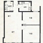 十一型标准层平面图 2室2厅1卫96.46㎡