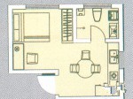 宏程家天下城市广场标准层户型1室1厅1卫1厨 32.26㎡