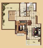 世家御园洋房A-5跃层（6层）（20121119）1室2厅1卫1厨 133.00㎡