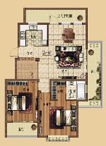 世家御园洋房A-6跃层（6层）（20121119）2室2厅1卫1厨 145.00㎡